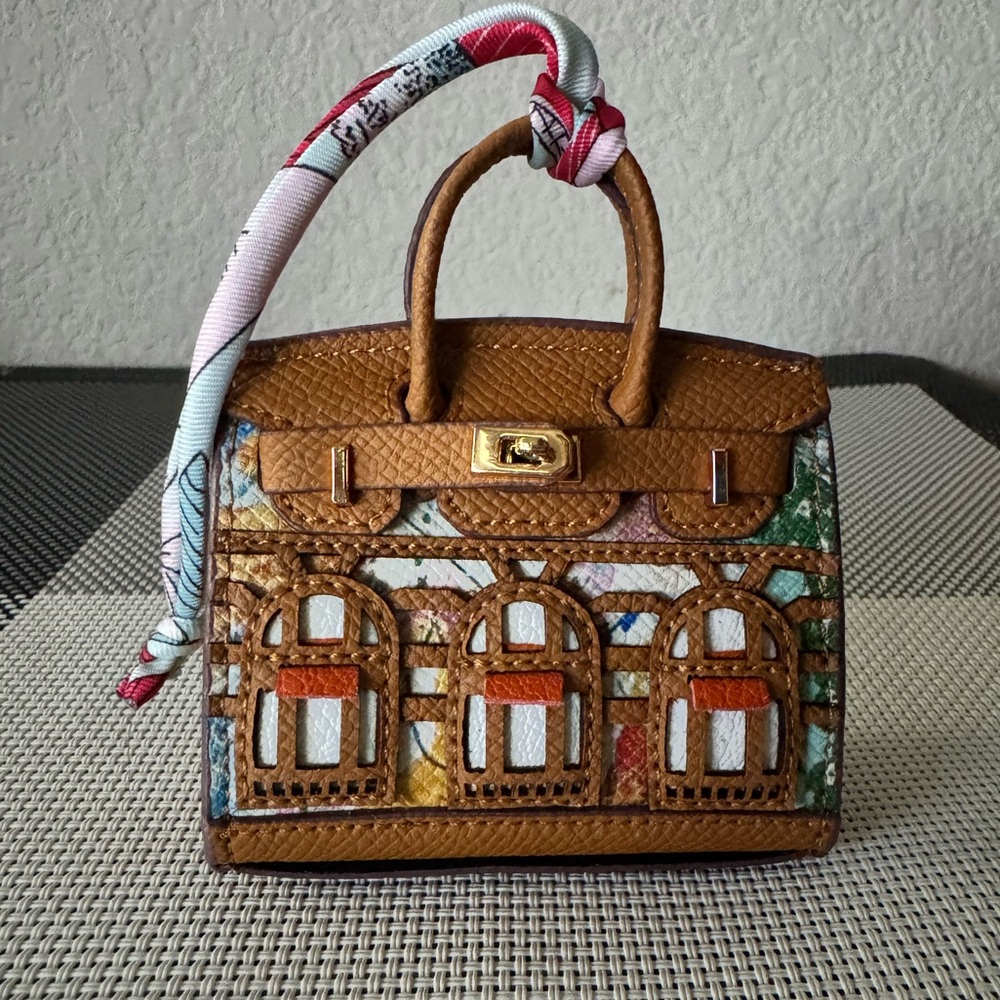 Gold Faubourg House Mini Bag Charm